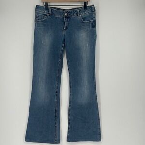 Silver Jeans Y2K Womens Matrix Bootcut Jeans Blue Denim Distressed Size 31‎